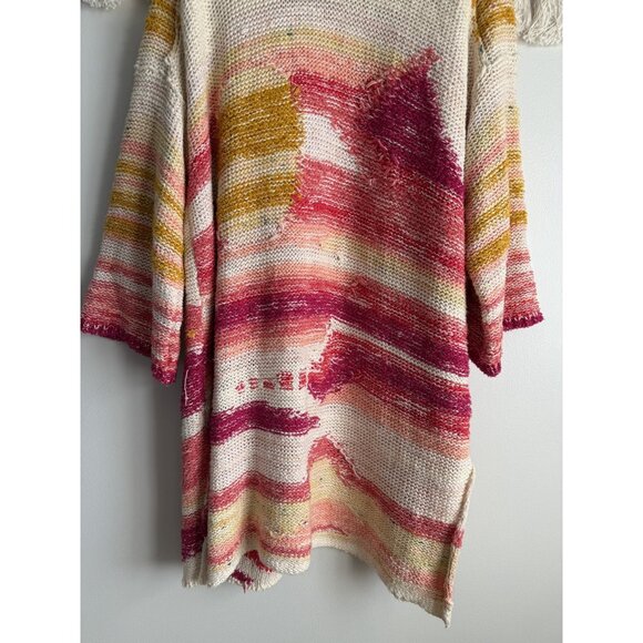Anthropologie Daily Practice Bethany Sunrise Open Knit Chunky Cardigan Cozy M/L - Picture 10 of 11